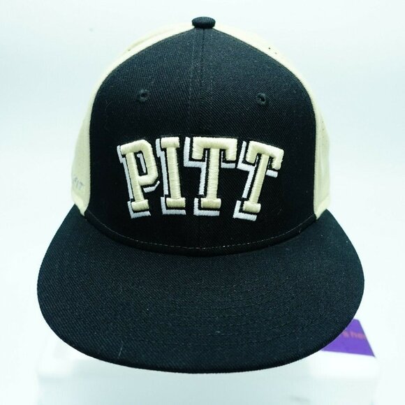 Nike True Hat Cap Black Gold University Of Pittsburgh Mesh Elastic - Picture 1 of 5